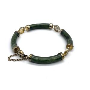 Chinese Longevity Nephrite Jade Bracelet